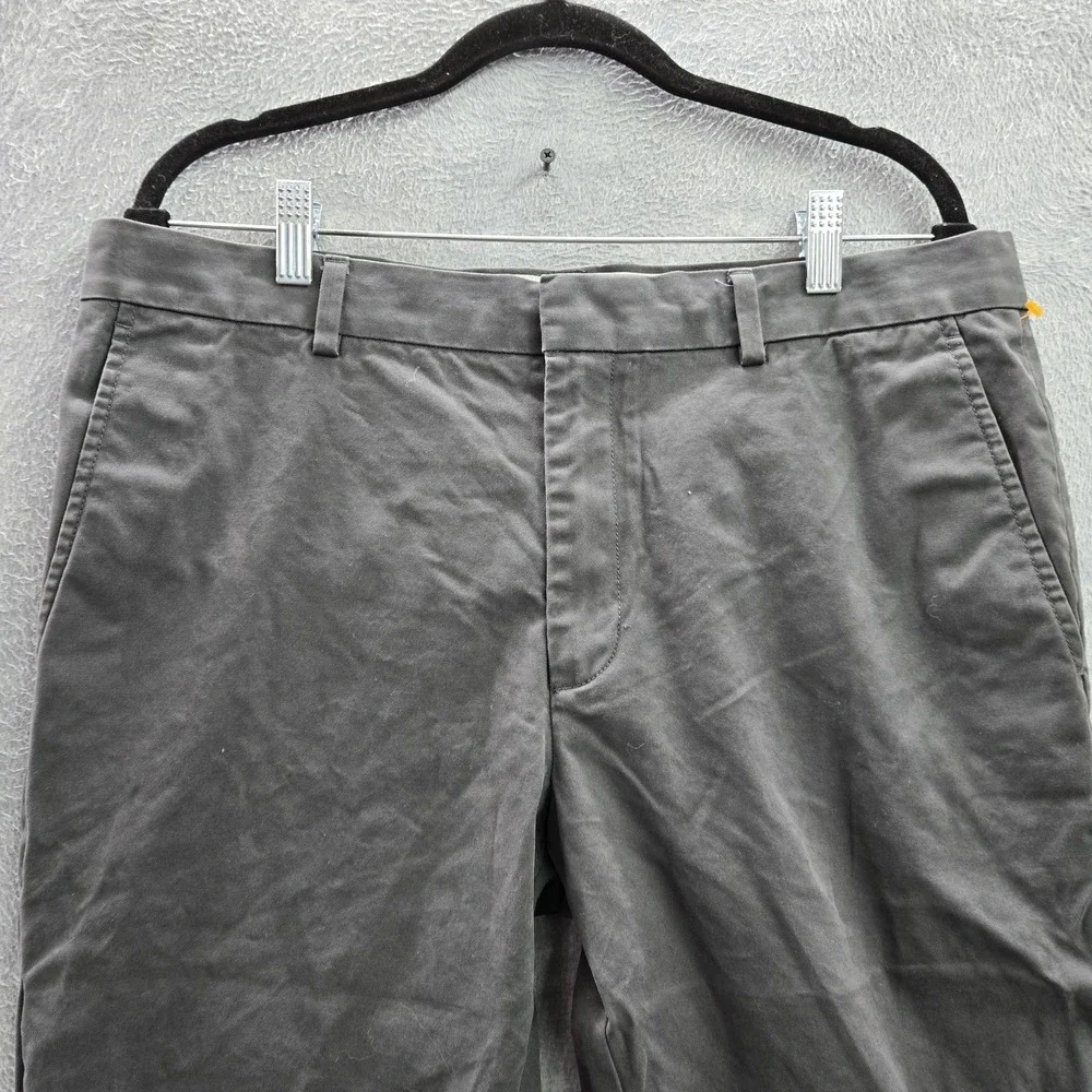 Banana Republic Men Pants 35X32 Gray Chino Twill Fulton Button 30